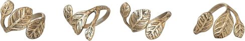 Creative Co-Op Metal Twisted Napkin Rings, Gold Finish, Set of 4 in Saudi Arabia