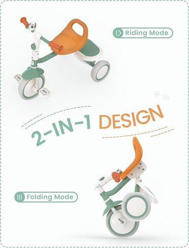 besrey Kids Tricycle with Flash Wheels for Ages 18 Months to 5 Years, Toddler Tricycle with Bell, Kids Tricycle, Gift for 2-5 Year Olds, Gift and Toy for Boys and Girls, Tricycle for Toddlers, Pink in Saudi Arabia
