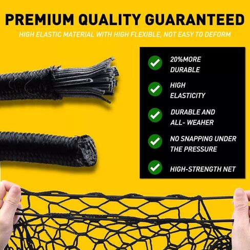 for Ford Maverick Envelope Style Truck Bed Cargo Net - Fits 2022-2024 Maverick Accessories Cargo Net for Pickup Truck Bed - Free Storage Bag - Heavy Duty Carabiners in Kuwait