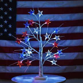 Snokip Lighted Birch Tree, 1.5ft 18 LED Tabletop Tree Lights, Battery Operated Table Decoration Lights for Indoor Christmas Wedding Party Holiday Home Bedroom in Kuwait