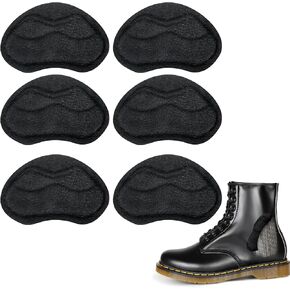 Leather Heel Pads for Shoes, Heel Grips Liner Cushions Inserts for Loose Shoes and Boot, Improved Shoes Fit Tighter and Comfort, Prevent Heel Slip and Abrasions (3 Pairs, Flesh Color)