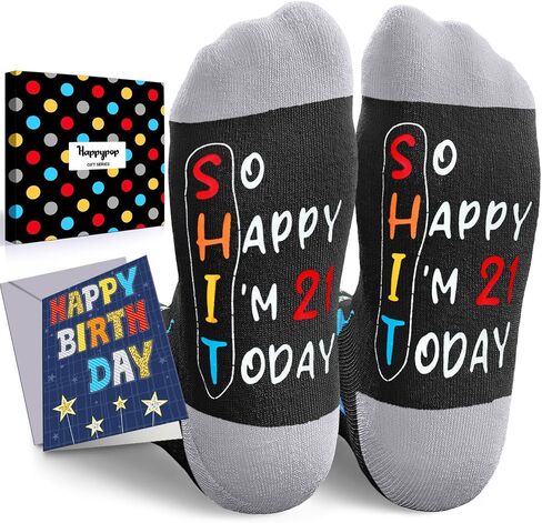 HAPPYPOP 30th Birthday Gifts Socks Ideas - Socks for 30 Year Olds Women Men, Best Gifts for 30 Year Olds, 30th Birthday Socks With Greeting Card in Saudi Arabia