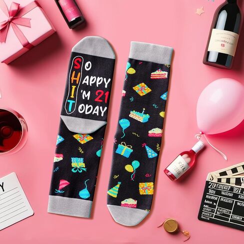 HAPPYPOP 30th Birthday Gifts Socks Ideas - Socks for 30 Year Olds Women Men, Best Gifts for 30 Year Olds, 30th Birthday Socks With Greeting Card in Saudi Arabia