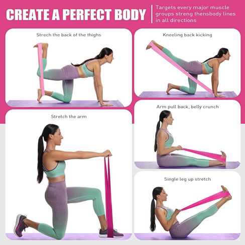 Resistance Bands, Exercise Bands for Physical Therapy, Workout Bands for Home Gym Strength Training and Yoga Starter Set, Strength Training and Yoga Starter Set in Saudi Arabia