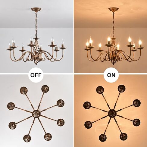 Ganeed Black French Country Chandelier,6 Lights Farmhouse Candle Iron Chandeliers,Vintage Metal Pendant Light Fixture for Kitchen Island,Dining Room,Bedroom in Kuwait