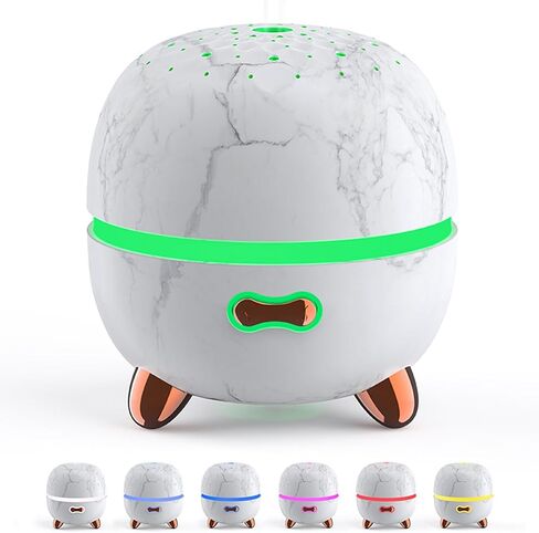 Essential Oil Diffuser, 120ml Small Aromatherapy Diffuser, Ultrasonic Diffusers for Essential Oils, Cool Mist Humidifier with 7 LED Color Changing Light and Auto-Off Safety, for Office Home in Saudi Arabia