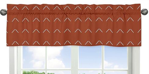 Sweet Jojo Designs Ivory Neutral Boho Bohemian Window Treatment Valance - Solid Color Beige Cream Off White Farmhouse Chic Unisex Minimalist Tassel Fringe Macrame Cotton Gender Neutral in Saudi Arabia
