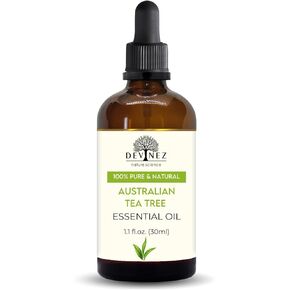 Devinez Tea Tree (Australian) Essential Oil Amber Glass Bottle, with Dropper - (30ml), for Skincare & Haircare, DIY Candle Making, Aromatherapy, Diffuser Oil, Undiluted