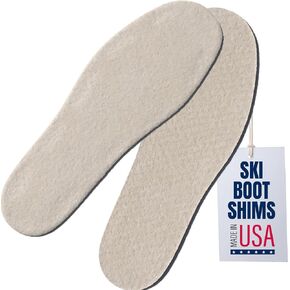 Covey Sports Ski & Snowboard Boot Shim Insoles Inserts - (1/8" Thickness) - Skiing & Snowboarding Volume Reducer for Ski Boots Footbeds, Ski Boot Fitting Accessories for Men, Women, Youth