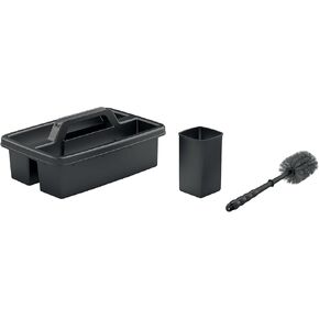Suncast Commercial HKCTBKIT Carry Caddy and Toilet Brush Kit, Polypropylene