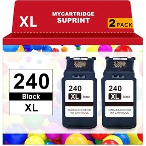 MYCARTRIDGE SUPRINT 240XL Black Ink Cartridge Remanufactured Ink Cartridge Replacement for Canon PG-240 XL 240XL PG240XL for PIXMA MG3620 MG3600 MG3520 MG3222 TS5120 TS5100 MX472 Printer 240 XL Black