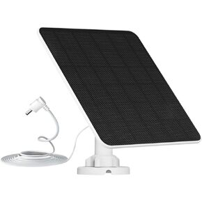 Solar Panel for Ring Camera, 5W Camera Solar Panel Compatible with Ring Stick Up Cam/Pro Battery, Spotlight Cam Plus/Pro Battery, Includes Barrel Plug to USB-C Adapter, IP65 Waterproof, 9.8ft Cable