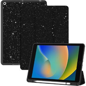Compatible with iPad 10.2 inch Case,9th /8th /7th Generation Case (2021/2020/2019) with Pencil Holder Soft TPU Back Auto Sleep/Wake Cover,Girls Women Luxury-Black Gray Checkered Plaid Cute in Kuwait