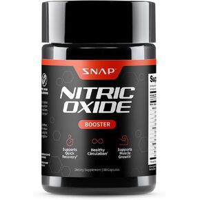 Snap Supplements Nitric Oxide Booster, Support Healthy Blood Pressure, Nitric Oxide Supplements for Men and Women, 60 Capsules