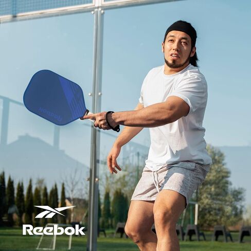 Reebok - Pickleball Set for 2 Players, Carbon Fiber Paddles, Precision Engineered Pickleball Balls with 40 Holes Pattern, Ideal for Sports Enthusiasts in Saudi Arabia