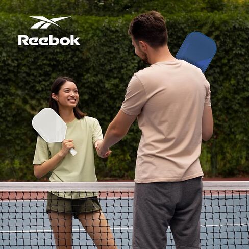 Reebok - Pickleball Set for 2 Players, Carbon Fiber Paddles, Precision Engineered Pickleball Balls with 40 Holes Pattern, Ideal for Sports Enthusiasts in Saudi Arabia