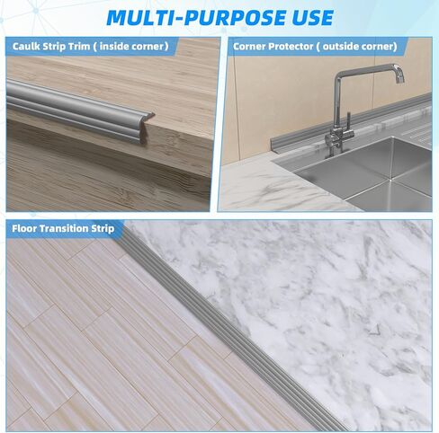 قالب تقليم مرن للزاوية الداخلية والخارجية، قالب حائط قابل للتقشير واللصق مقاس 1.6 بوصة × 20 قدمًا، واقي زاوية الجدار، واقيات زاوية ذاتية اللصق وشريط السد لزاوية حافة الجدار in Kuwait