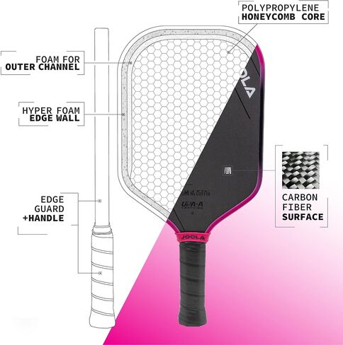 JOOLA Ben Johns Perseus 3S 16mm Pickleball Paddle w/Propulsion Core - Charged Carbon Surface Technology. UPA Approved - Elongated Body Shape w/Large Sweet Spot. NFC Chip Enabeled & UPA-A Certified. in Saudi Arabia