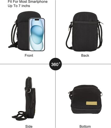 GOX Crossbody Bag for Women Small Size Cell Phone Wallet Purse for Travelling， Travel Purse Shoulder Bag in Kuwait