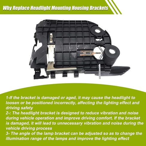 XQSMWF Left Driver Side Headlight Mounting Housing Bracket Compatible with VW Volkswagen Beetle 2006 2007 2008 2009 2010 1C0-941-053 1C0941053 in Kuwait