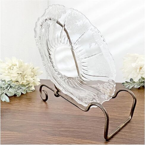 Bard's Adjustable Black Wrought Iron Bowl or Deep Platter Stand, 10" H x 5" W x 8.75" D in Saudi Arabia