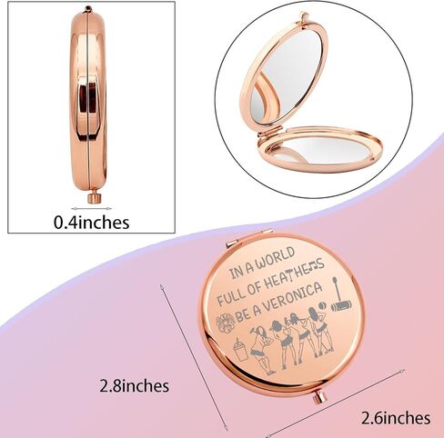 WSNANG Heathers The Musical Inspired Gifts Heathers Broadway Musical Travel Makeup Mirror Broadway Musical Theater Fans Gift (Be A Veronica Mirror) in Saudi Arabia