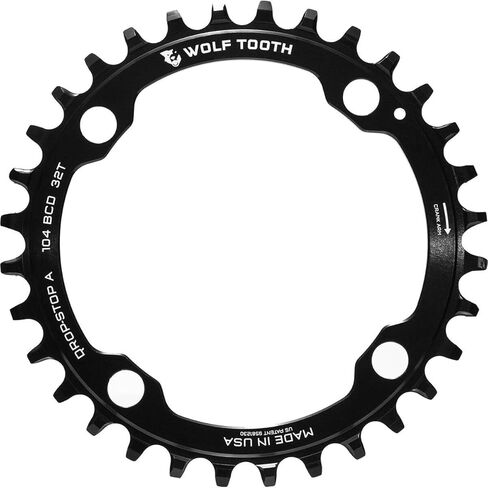 سلسلة سلسلة توقف السقوط 96BCD من Wolf Tooth لكرنك Shimano XT وXTR ذات 11 سرعة (34t، لـ M9000 XTR) in Kuwait