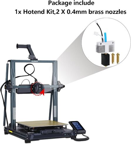 مجموعة Hotend لـ ELEGOO Neptune 4/Neptune 4 Pro، مجموعة نهاية ساخنة للطارد المجمعة بالكامل من المعدن، كتلة سخان Hotend مقاومة لدرجات الحرارة العالية مع قطعتين فوهات نحاسية 0.4 مم in Saudi Arabia