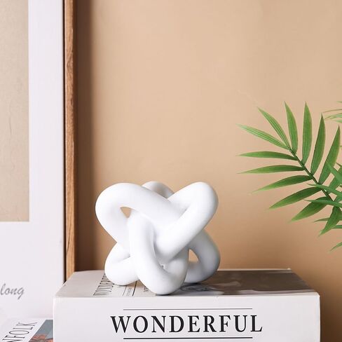 XMGZQ Gold Knot Decor,Chain Link Decor,Coffee Table Decor,Book Shelf Decor,Entry Table Decor,Aesthetic Minimalist Decorative Objects for Modern Home Living Room,Desk Decor for Office in Saudi Arabia