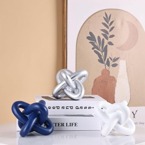 XMGZQ Gold Knot Decor,Chain Link Decor,Coffee Table Decor,Book Shelf Decor,Entry Table Decor,Aesthetic Minimalist Decorative Objects for Modern Home Living Room,Desk Decor for Office in Saudi Arabia