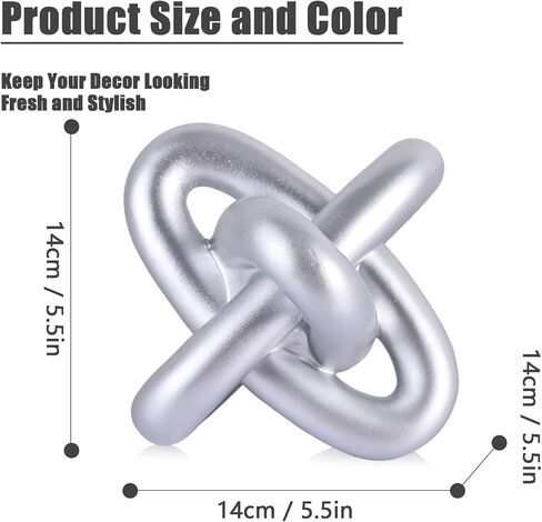 XMGZQ Gold Knot Decor,Chain Link Decor,Coffee Table Decor,Book Shelf Decor,Entry Table Decor,Aesthetic Minimalist Decorative Objects for Modern Home Living Room,Desk Decor for Office in Saudi Arabia
