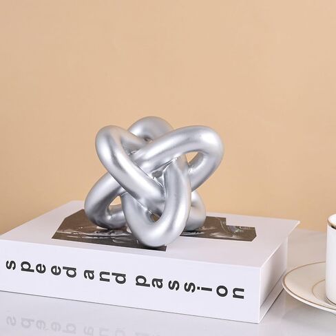 XMGZQ Gold Knot Decor,Chain Link Decor,Coffee Table Decor,Book Shelf Decor,Entry Table Decor,Aesthetic Minimalist Decorative Objects for Modern Home Living Room,Desk Decor for Office in Saudi Arabia