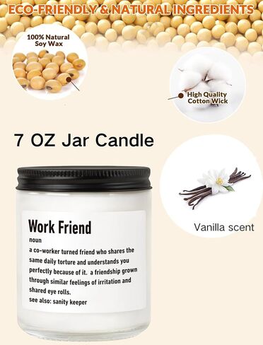 Thank You Candle, Boss Gifts, Boss Lady Gifts for Women,Vanilla Natural Soy Wax Candle, Thank You Gifts for Women, Appreciation Gifts for Coworkers in Saudi Arabia