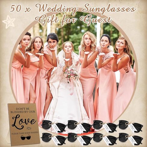 Kanayu Wedding Favors for Guests Wedding Party Sunglasses Gifts Wooden Love Wedding Sign Decor Black Mr Mrs Glasses Bulk in Kuwait
