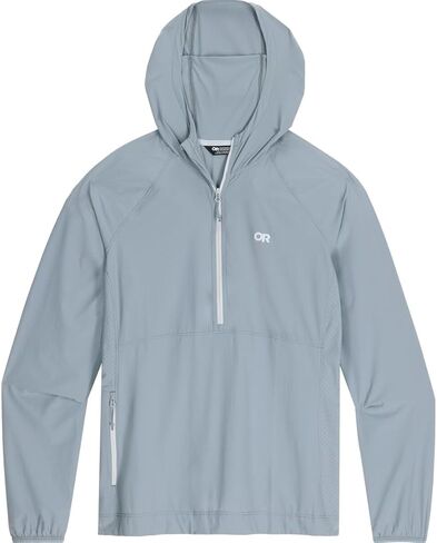 سترة بغطاء للرأس للسيدات من Outdoor Research Astroman Air Sun، Pebble، S in Kuwait