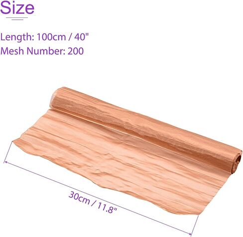 DMiotech 1 Pack Copper Screen Mesh Filtration Cloth, 40x12inch 150 Mesh for Household Window Door in Saudi Arabia