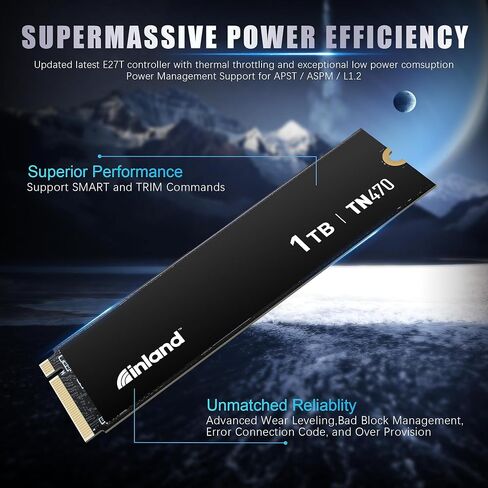 INLAND TN470 1TB NVMe SSD PCIe 4.0 Gen4x4 Internal Gaming Solid State Drive in Kuwait