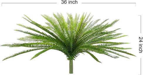 Velener Artificial Staghorn Fern Plants Without Pot-20.9 Inches, Unique Waterproof Faux Staghorn Fern for Garden, Fall Autumn Decoration in Saudi Arabia