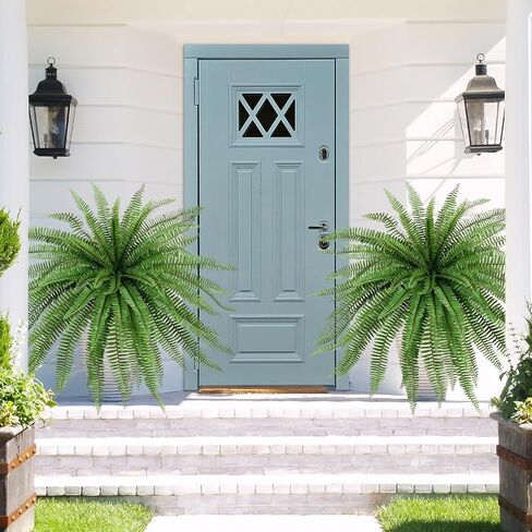 Velener Artificial Staghorn Fern Plants Without Pot-20.9 Inches, Unique Waterproof Faux Staghorn Fern for Garden, Fall Autumn Decoration in Saudi Arabia