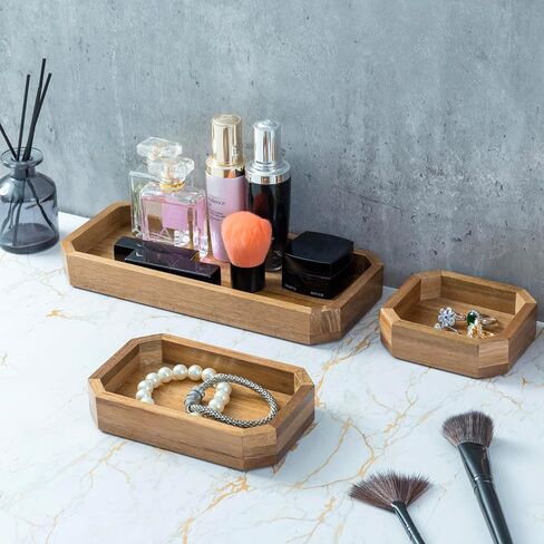 MyGift Rustic Wood Desktop Drawer-Style Stackable Document Letter Tray Organizer Storage Box with Handles for Home Office Supplies (Vintage White) in Saudi Arabia