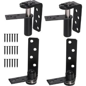 2 Pack Swing Door Hinge, Hardware Commercial Saloon Door Hinges Heavy Duty, 180 Degree Rotation for Swinging Cafe Door Hardware Hinges