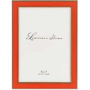 Lawrence Frames Metal and Enamel Picture Frame, Ivory, 4x6 in Kuwait