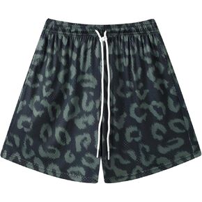 GINTPK Mens Graphic Shorts Sports Basketball Quick-Drying Mesh Drawstring Shorts