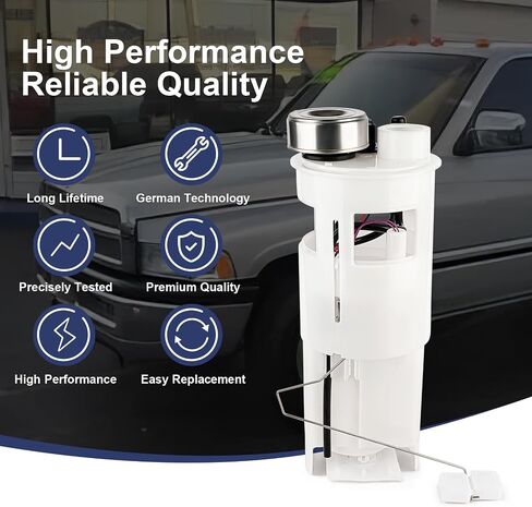 VANBOL Electric Fuel Pump Module Assembly Compatible with Dodge Ram 1500 1998-2001 Ram 2500 1998-2002 Ram 3500 1998-2002 3.9L V6 5.2L 5.9L V8 8.0L V10 26 34 Gallon Tank Replace E7138M SP7138M FG0227 in Saudi Arabia