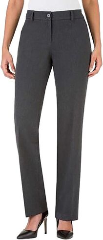 Hilary Radley Women Flat Front Slim Leg Dress Stretch Pants 1244082 in Kuwait