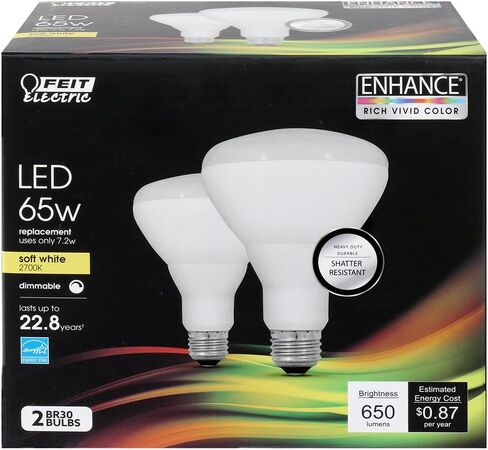 Feit Electric PAR38 LED Bulbs, 75W Equivalent, Non Dimmable, LED Flood Light Bulbs, 10 Year Life, 750 Lumens, 3000k Warm White, E26 Base, Damp Rated, 2 Pack, PAR3875/10KLED/2 in Saudi Arabia