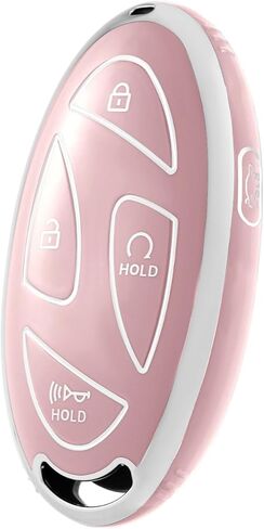 for Hyundai Key fob Cover, Soft TPU Car Key Cover Case for 2022-2024 Hyundai Loniq Elantra Sonata Santa fe Tucson Santa Cruz Palisade Veloster Accent Accessories(5 Buttons) in Kuwait