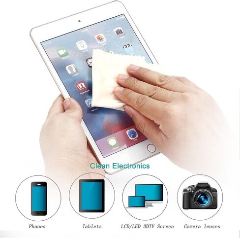 Microfiber Cleaning Cloths - For All LCD Screens, Tablets, Lenses, and Other Delicate Surfaces (8-Pack, 6x7") in Saudi Arabia