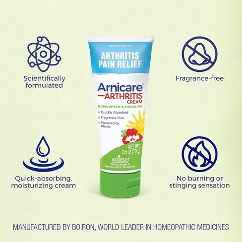 Boiron Arnicare Arthritis Cream for Pain Relief of Knees, Hands, Wrists, Elbows, Joints & Muscles – Quickly Absorbed & Fragrance-Free – 4.2 oz in Saudi Arabia