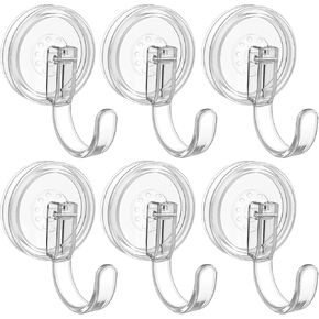 Clear Wreath-Hanger, 22 LB Strong Suction-Cup-Wreath-Hooks, 2 Pack Wreath-Door-Hanger Easter Halloween Christmas Decorations, Welcome Sign for Front Door Indoor Outdoor, Removable Holder Window Glass
